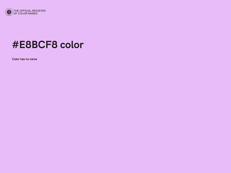 #E8BCF8 color image