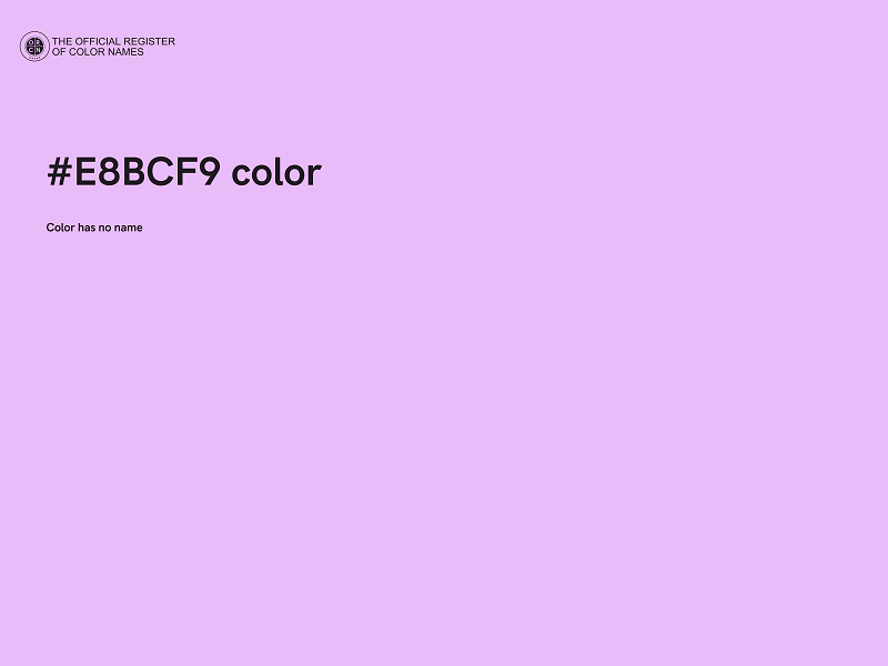 #E8BCF9 color image