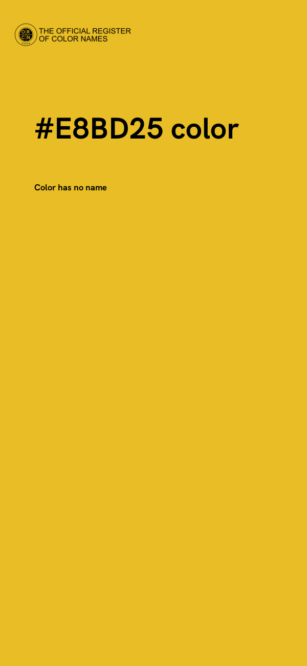 #E8BD25 color image