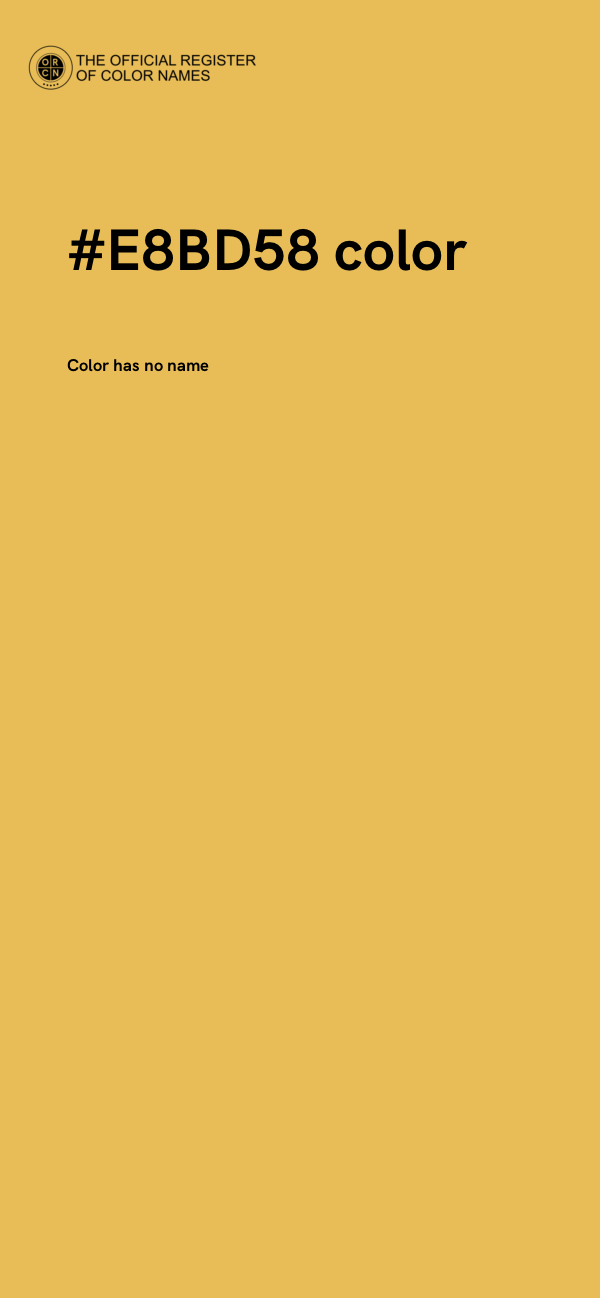 #E8BD58 color image