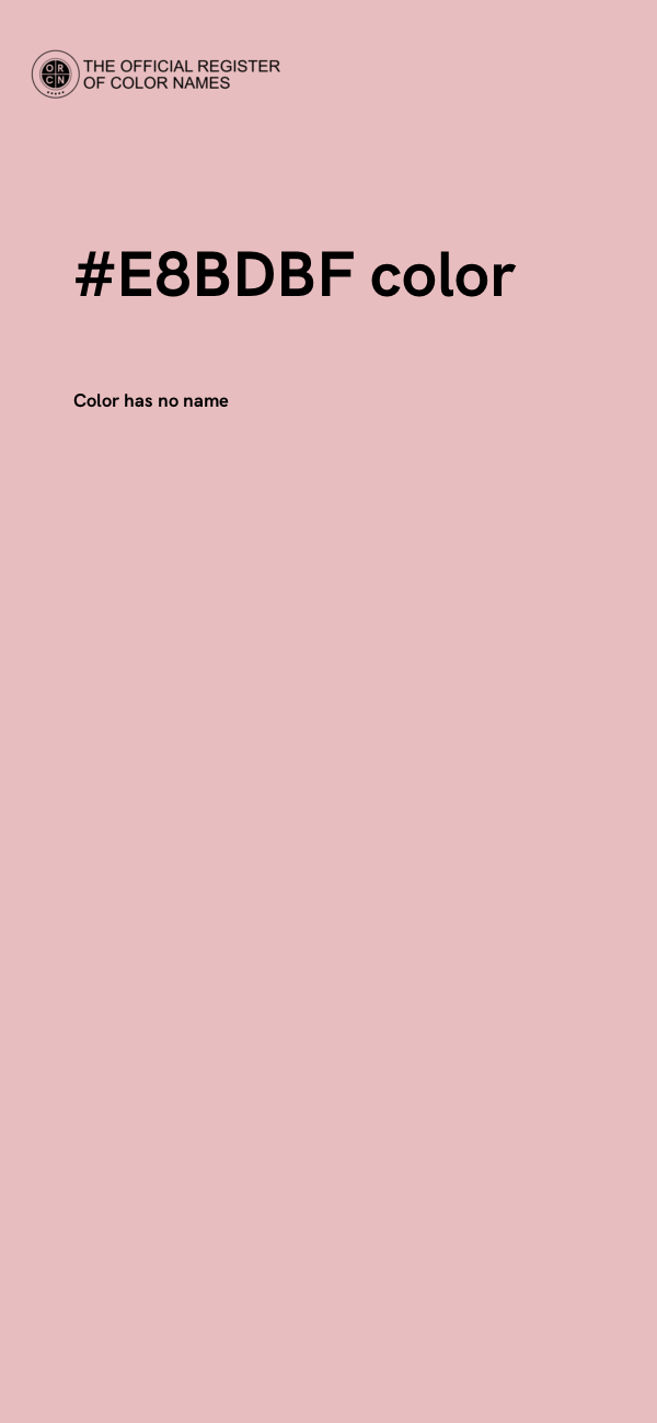 #E8BDBF color image