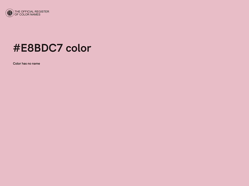 #E8BDC7 color image