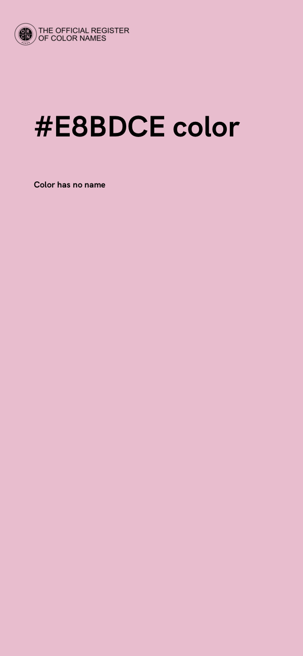 #E8BDCE color image