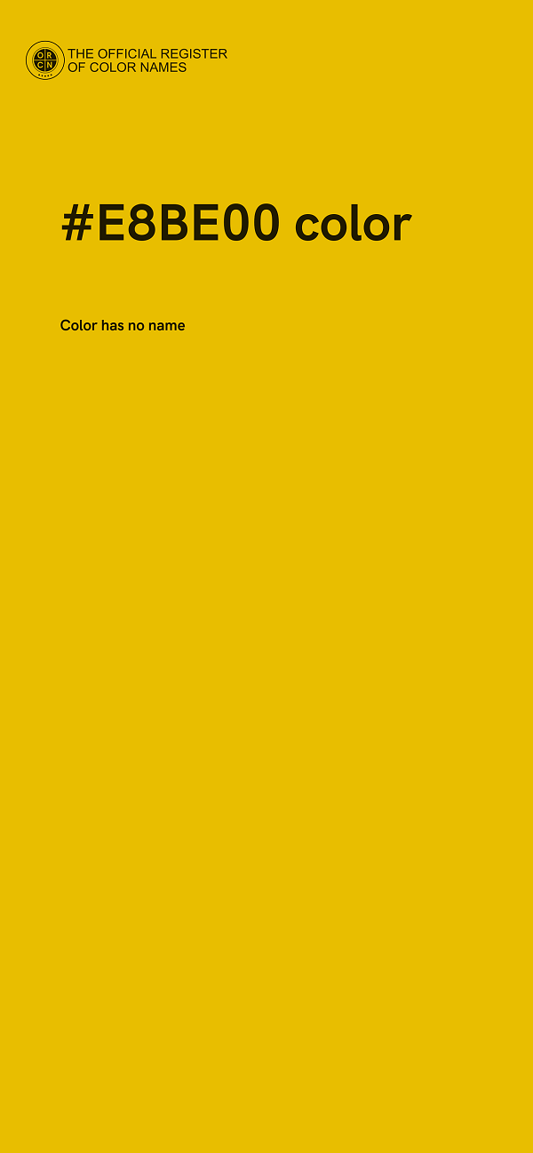 #E8BE00 color image