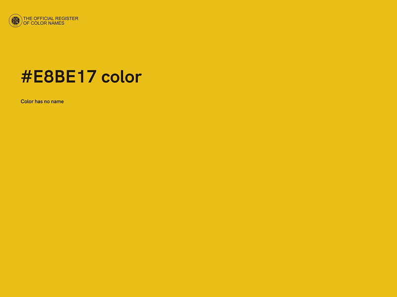 #E8BE17 color image