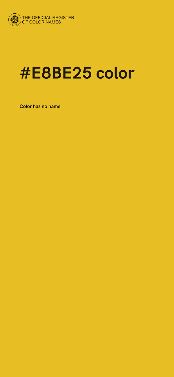 #E8BE25 color image