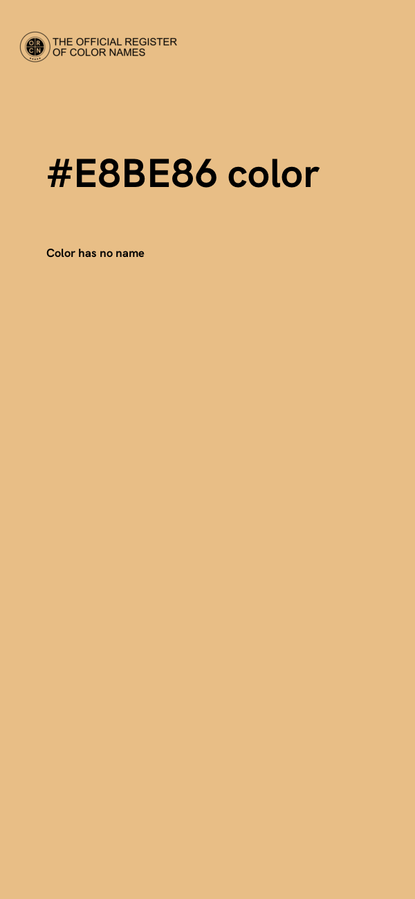 #E8BE86 color image