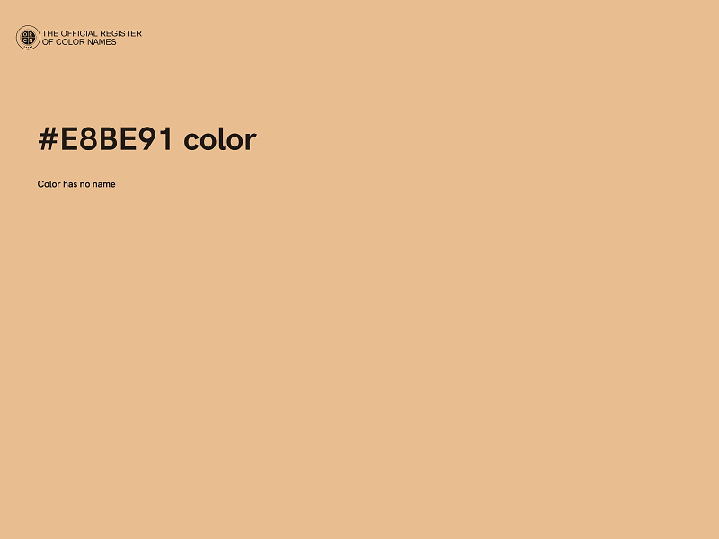 #E8BE91 color image