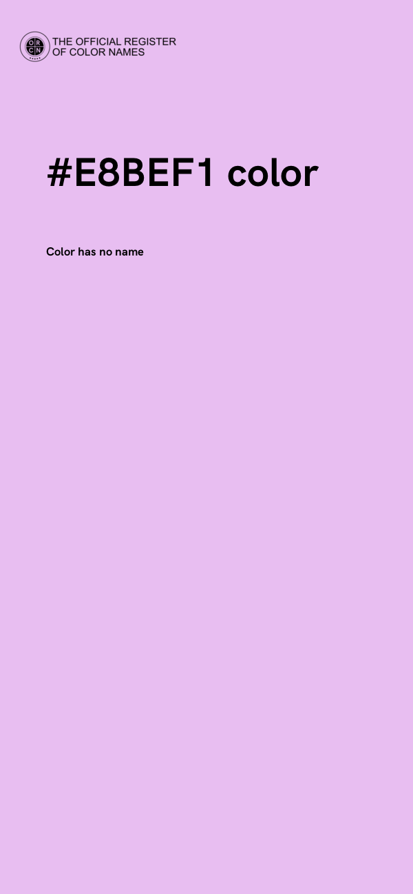 #E8BEF1 color image