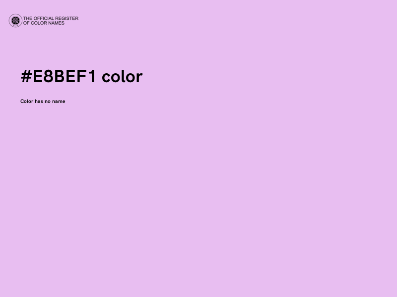 #E8BEF1 color image
