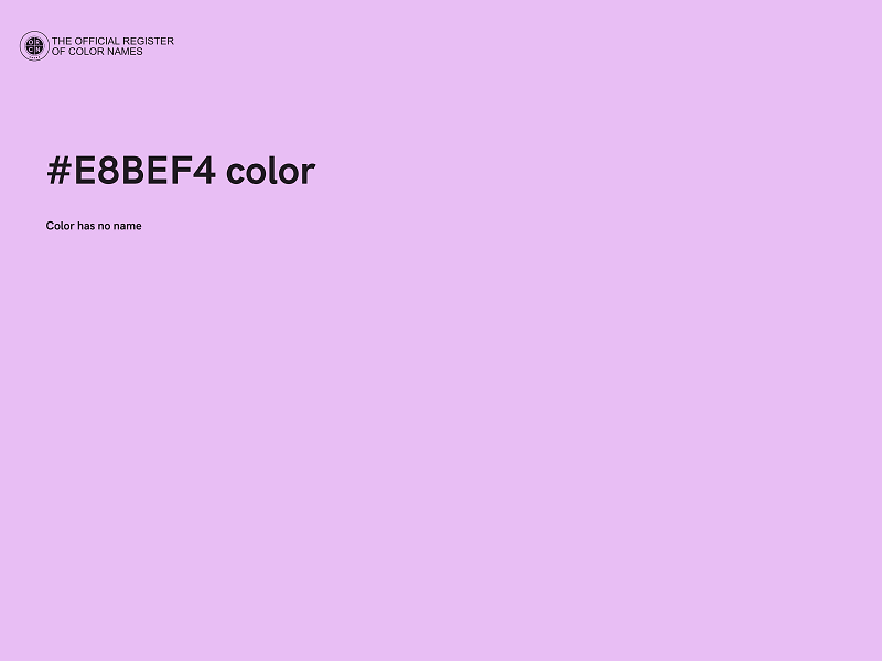 #E8BEF4 color image