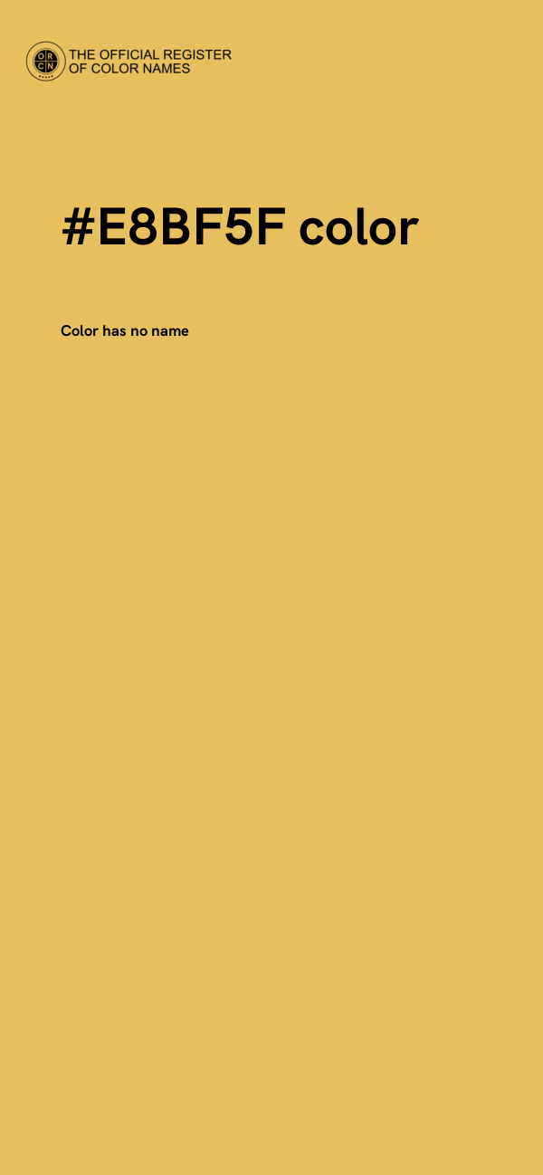#E8BF5F color image