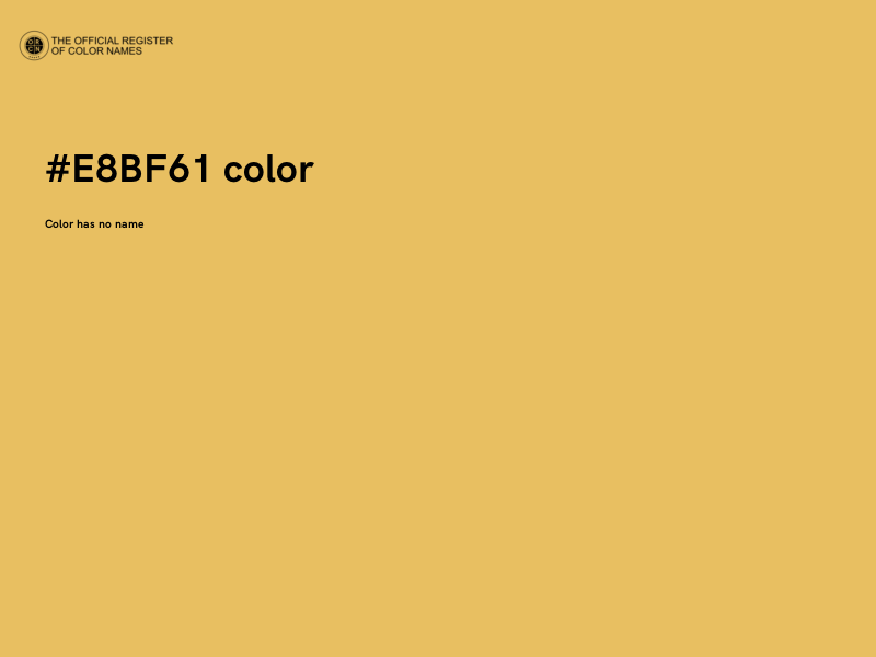 #E8BF61 color image