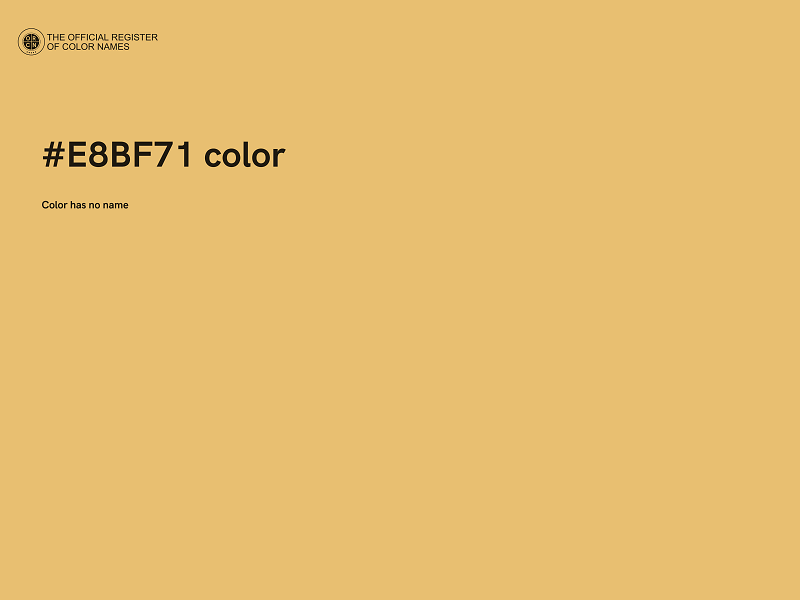 #E8BF71 color image