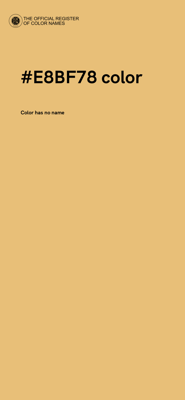 #E8BF78 color image