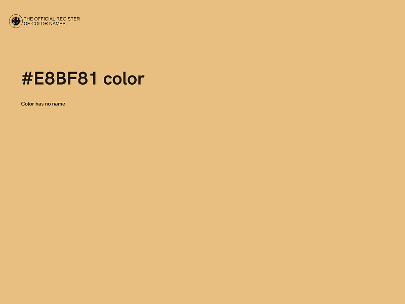 #E8BF81 color image