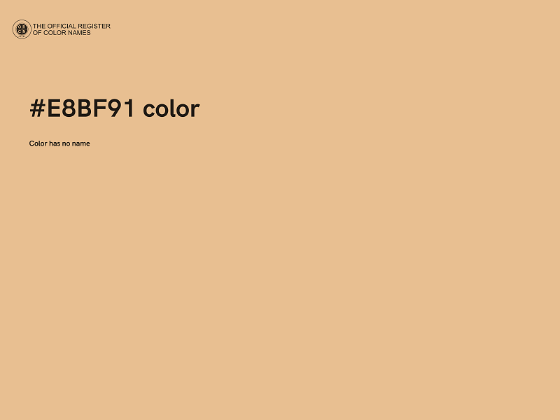 #E8BF91 color image