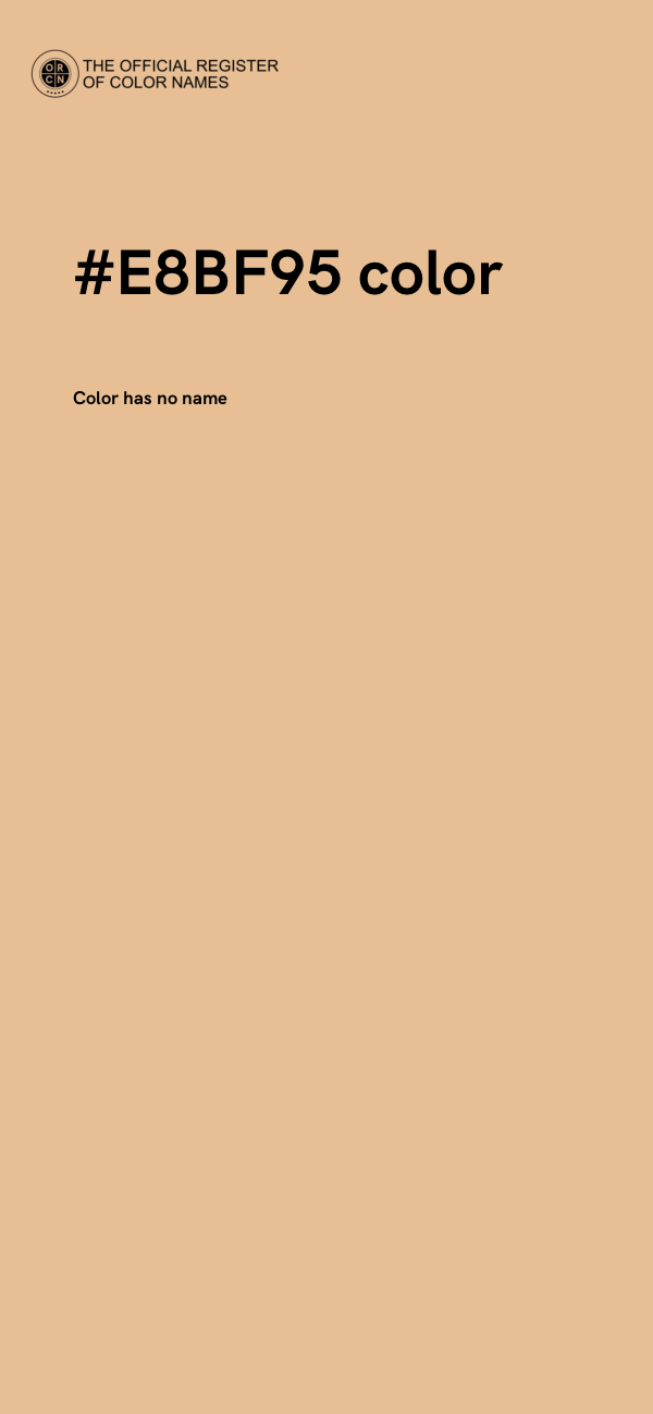 #E8BF95 color image