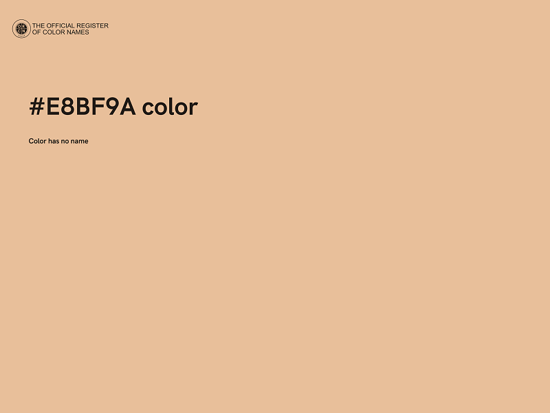 #E8BF9A color image