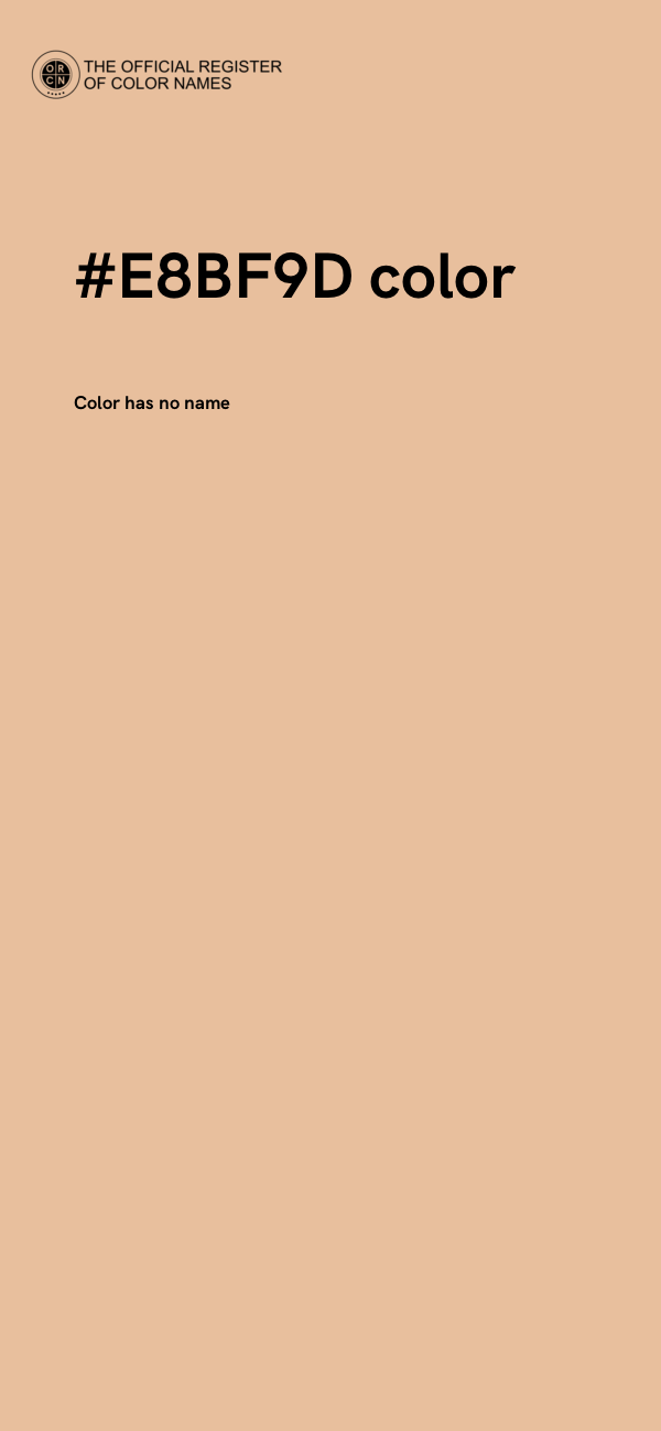 #E8BF9D color image