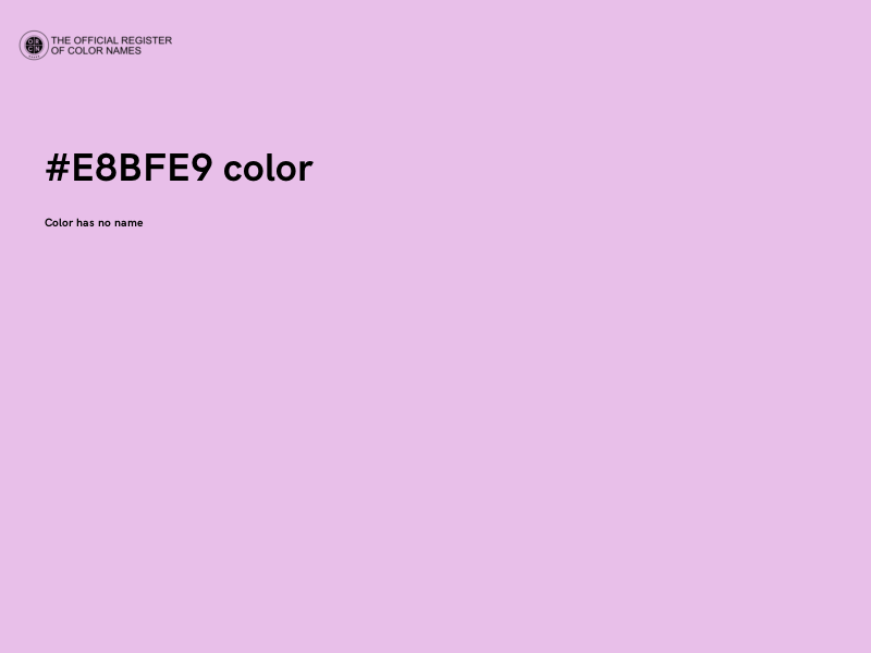 #E8BFE9 color image