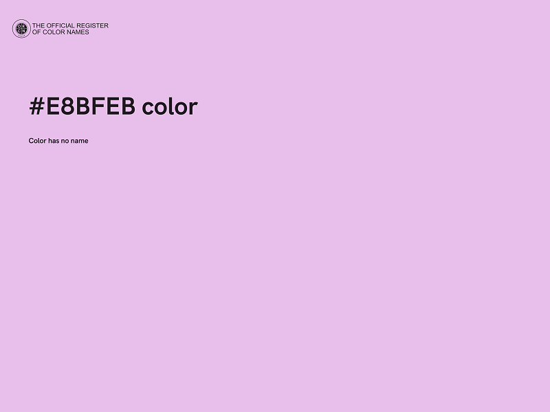 #E8BFEB color image