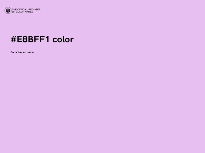 #E8BFF1 color image