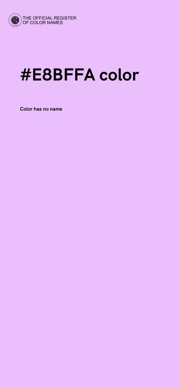 #E8BFFA color image