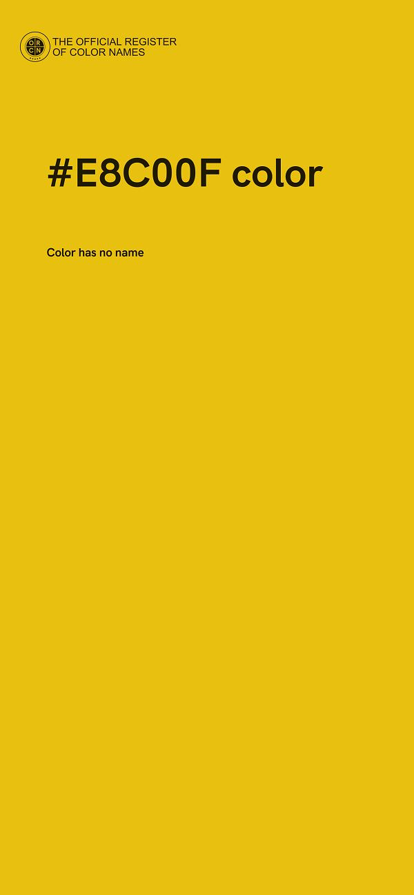 #E8C00F color image