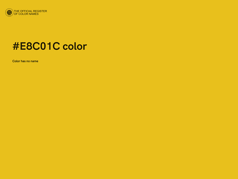 #E8C01C color image