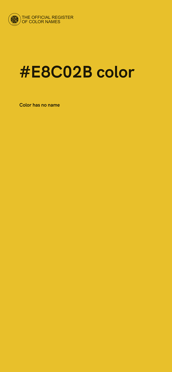#E8C02B color image