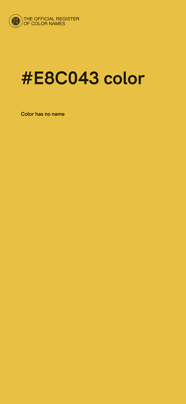 #E8C043 color image