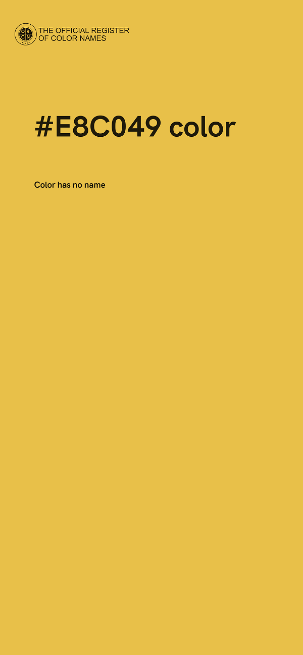 #E8C049 color image
