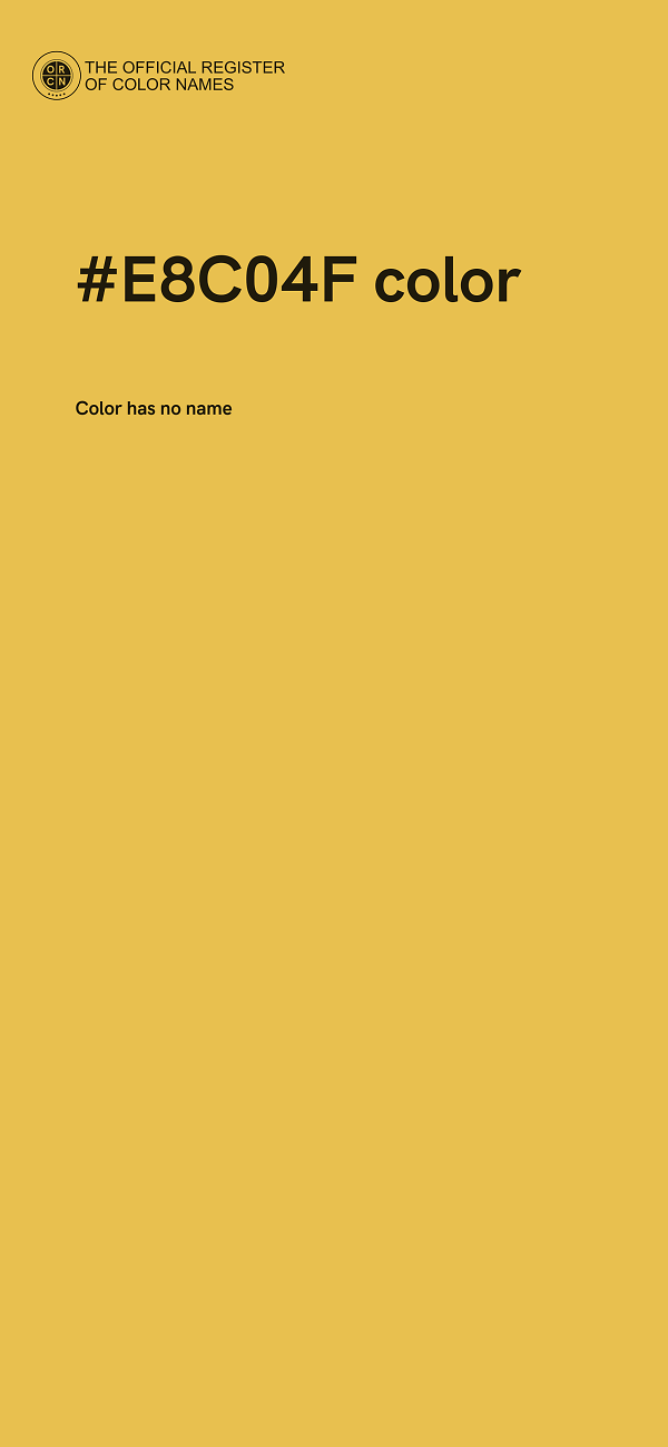 #E8C04F color image