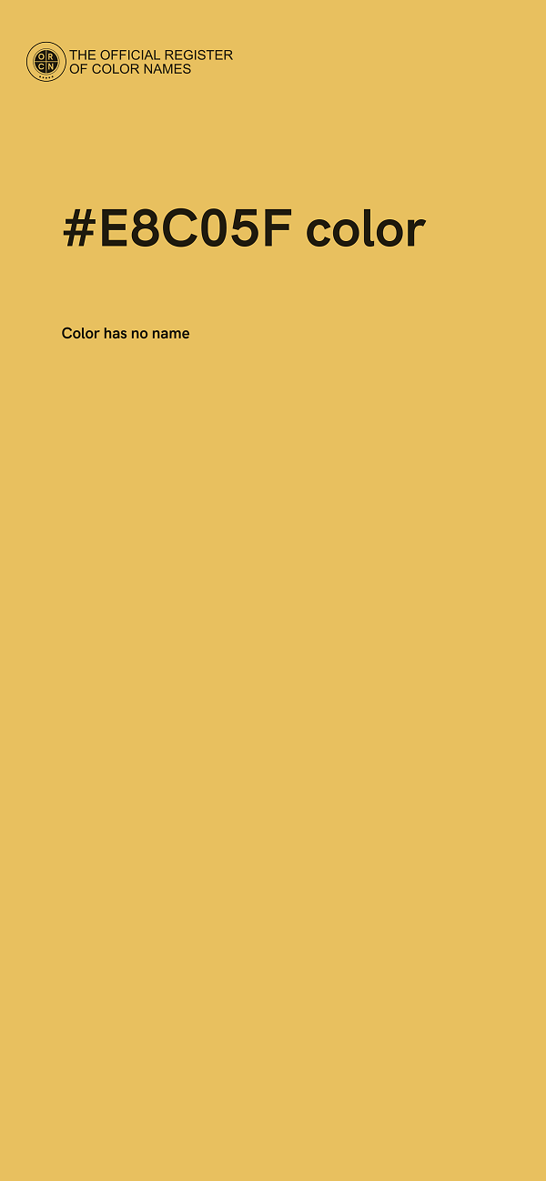 #E8C05F color image