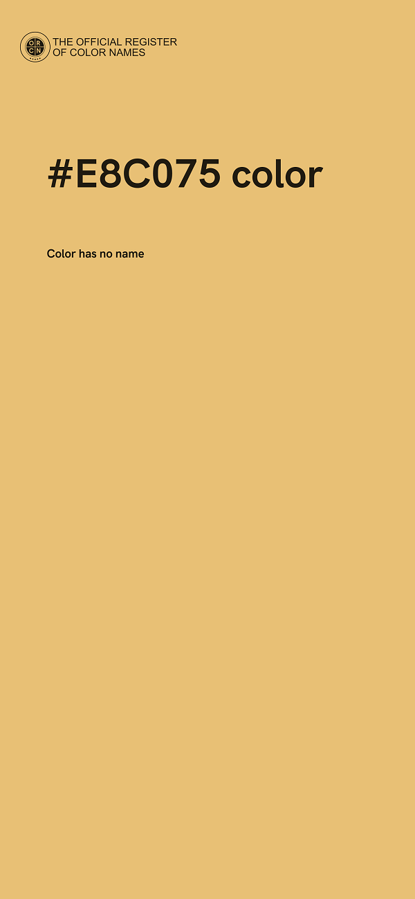 #E8C075 color image