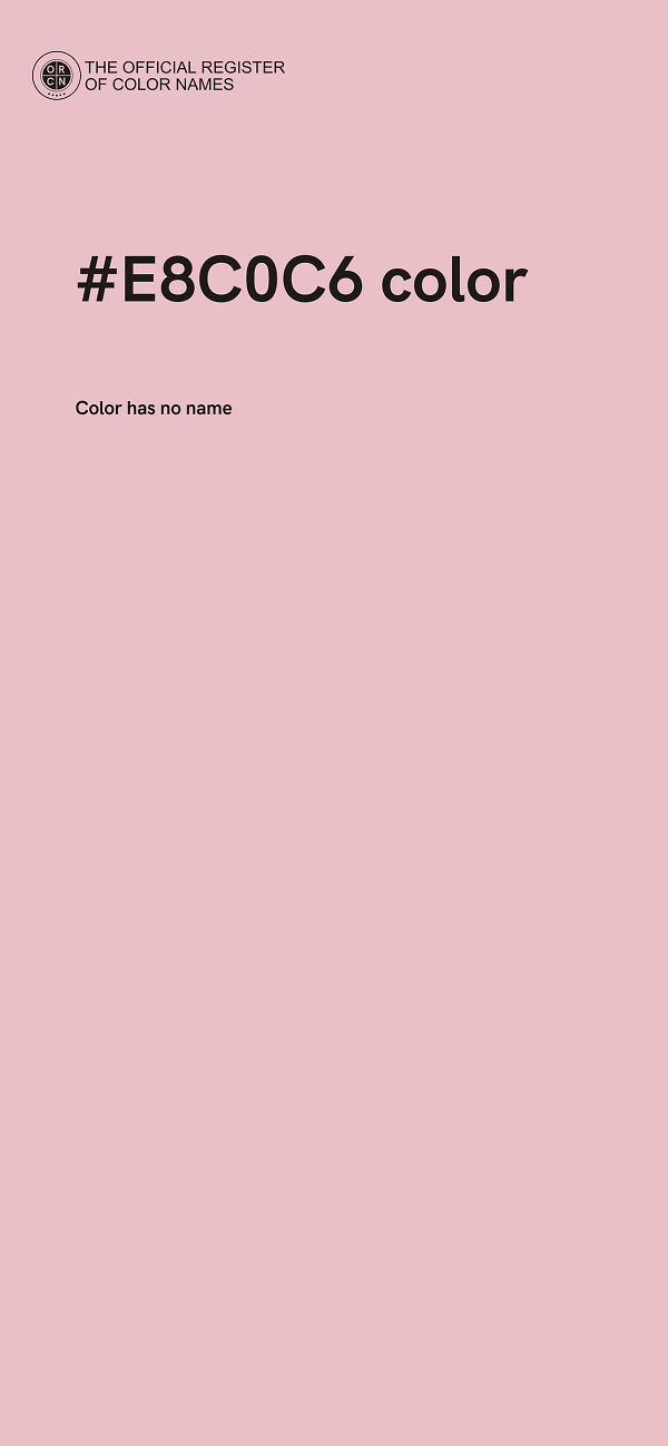 #E8C0C6 color image