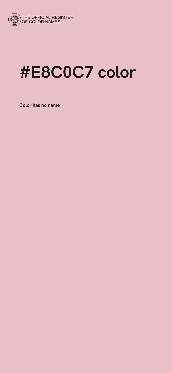 #E8C0C7 color image