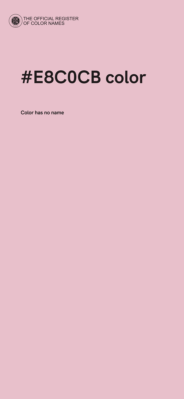 #E8C0CB color image