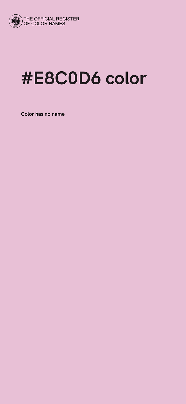 #E8C0D6 color image