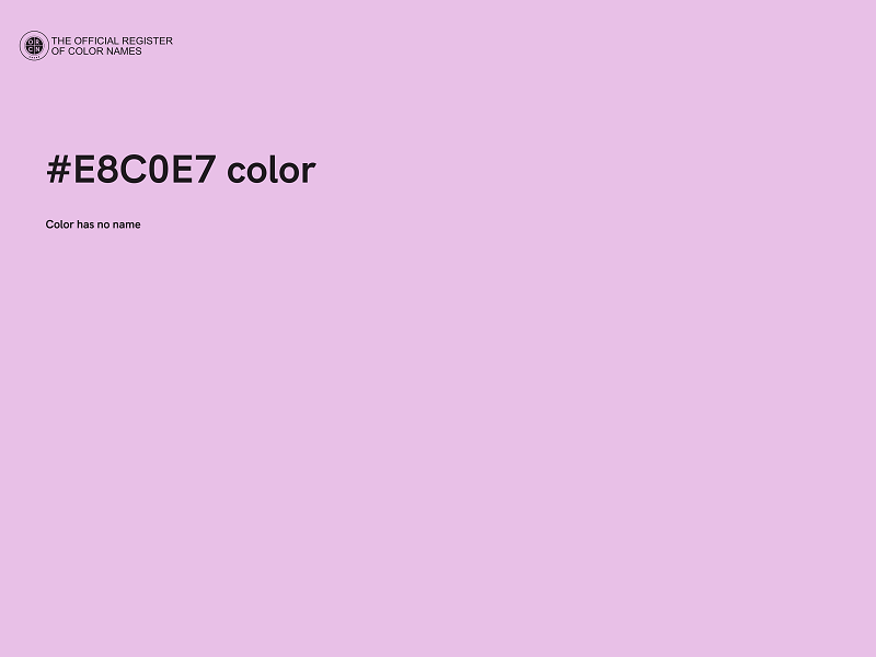 #E8C0E7 color image