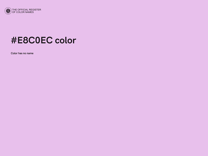 #E8C0EC color image