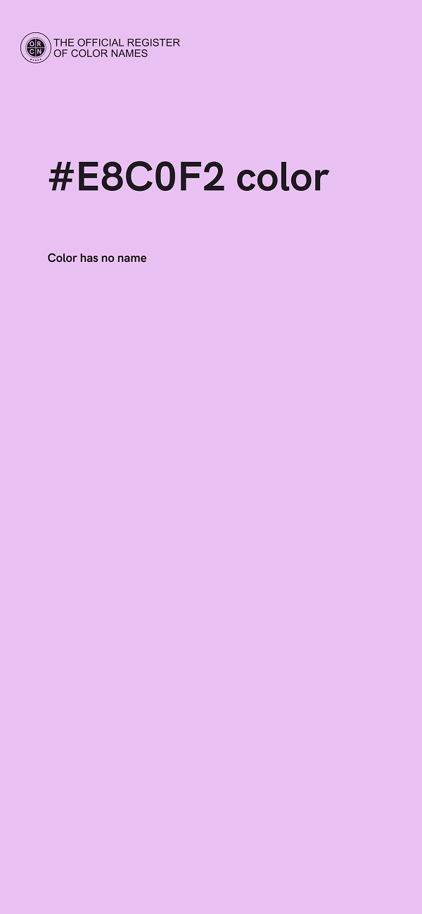 #E8C0F2 color image