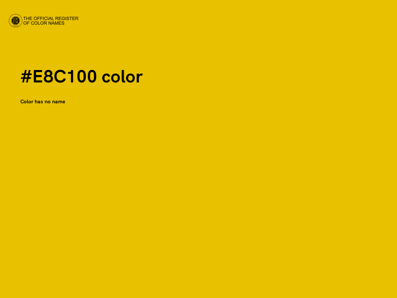 #E8C100 color image