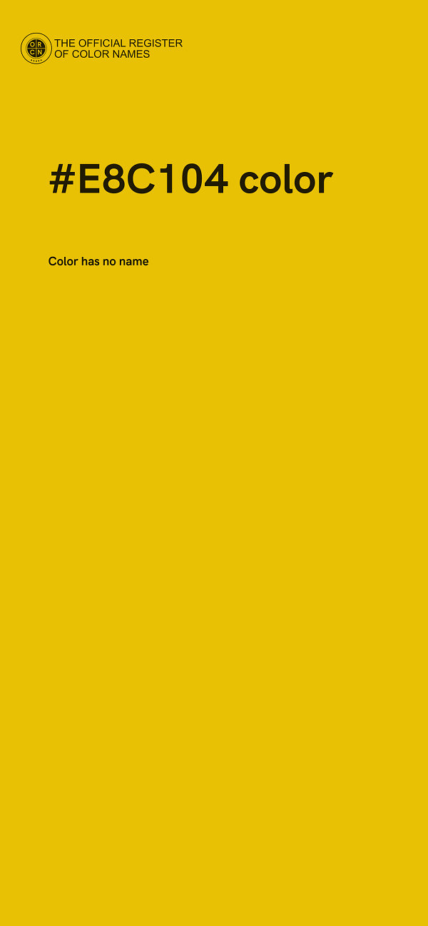 #E8C104 color image