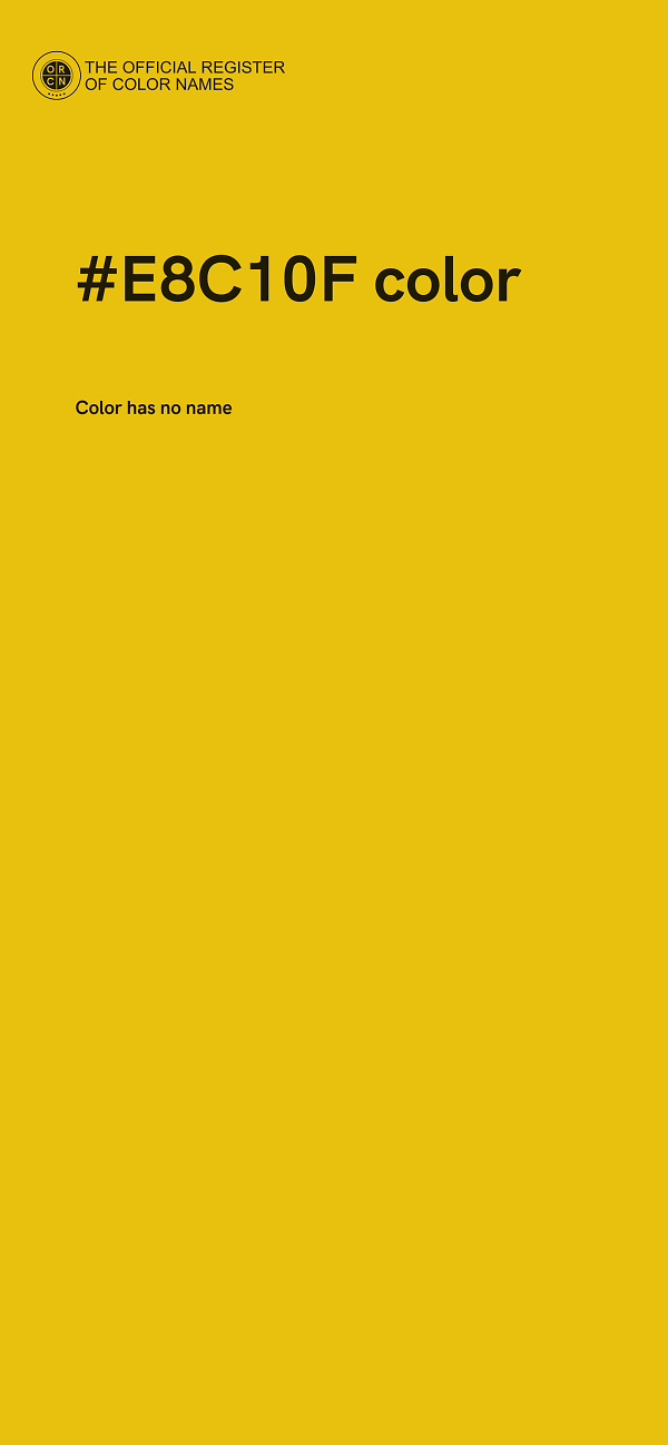 #E8C10F color image