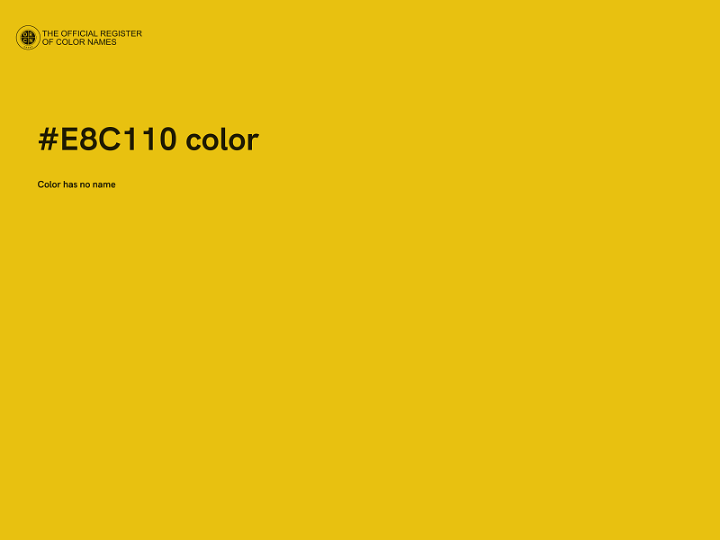 #E8C110 color image