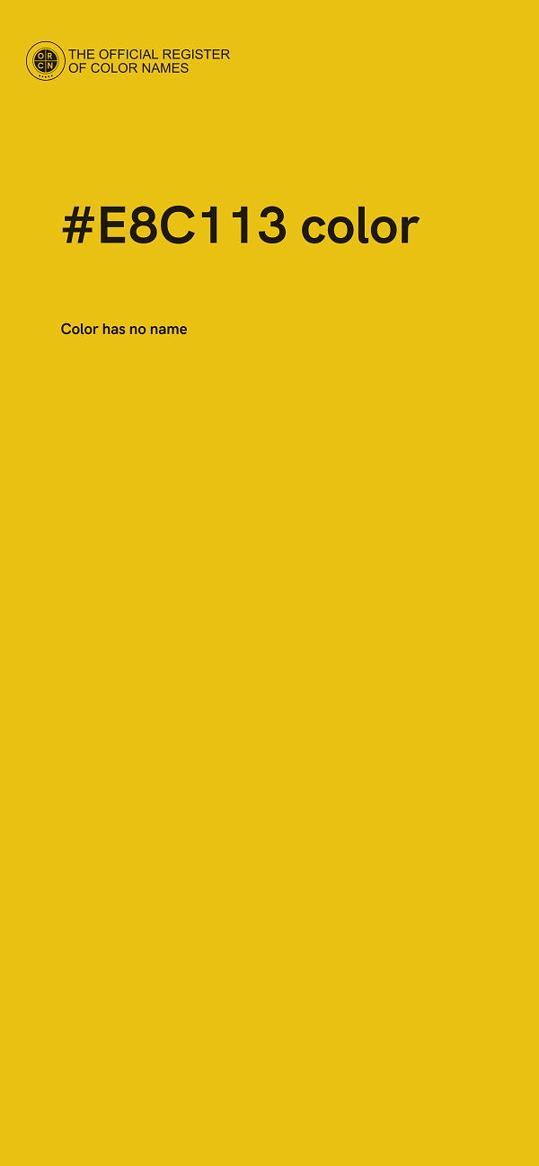 #E8C113 color image