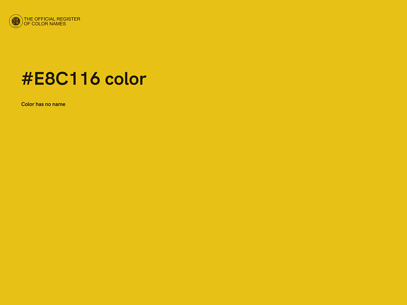 #E8C116 color image