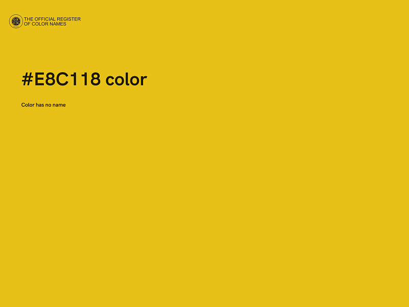 #E8C118 color image